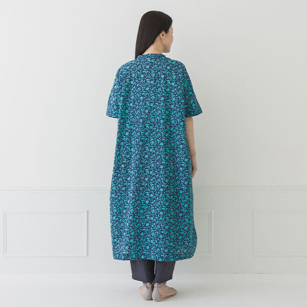 【crea delice】印花棉質薄紗立領洋裝 Japan E-Shop