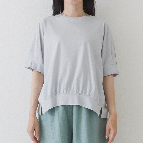【crea delice】純棉光澤袖褶上衣 Japan E-Shop