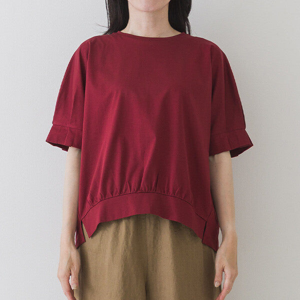 【crea delice】純棉光澤袖褶上衣 Japan E-Shop