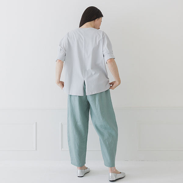 【crea delice】純棉光澤袖褶上衣 Japan E-Shop