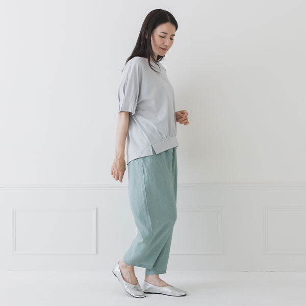 【crea delice】純棉光澤袖褶上衣 Japan E-Shop
