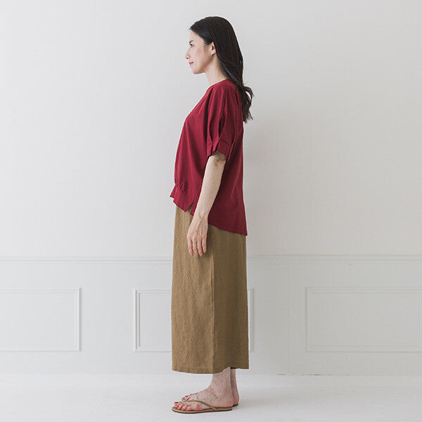 【crea delice】純棉光澤袖褶上衣 Japan E-Shop