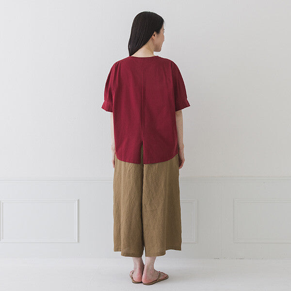 【crea delice】純棉光澤袖褶上衣 Japan E-Shop