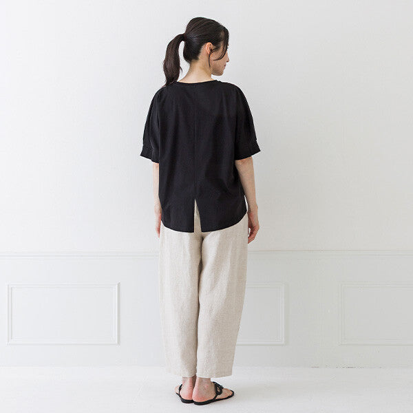 【crea delice】純棉光澤袖褶上衣 Japan E-Shop