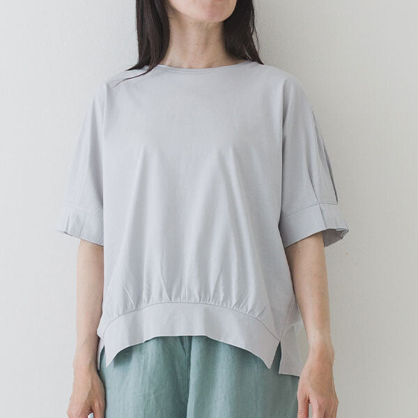 【crea delice】純棉光澤袖褶上衣 Japan E-Shop