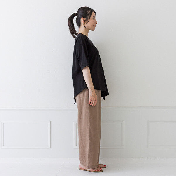 【crea delice】純棉光澤不對稱下襬上衣 Japan E-Shop