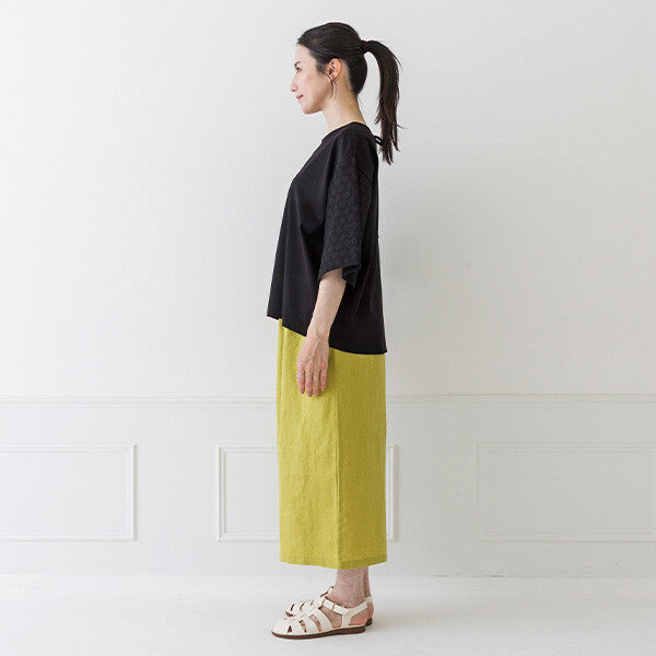【crea delice】絲光棉蕾絲後綁帶T恤 Japan E-Shop