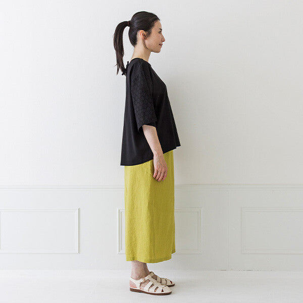 【crea delice】絲光棉蕾絲後綁帶T恤 Japan E-Shop