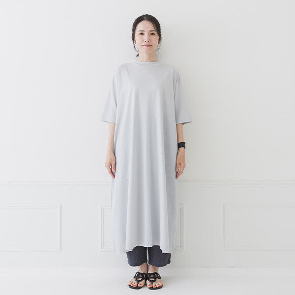 【crea delice】絲光棉半高領直身洋裝 Japan E-Shop