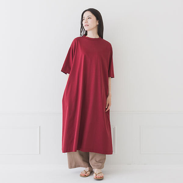 【crea delice】絲光棉半高領直身洋裝 Japan E-Shop