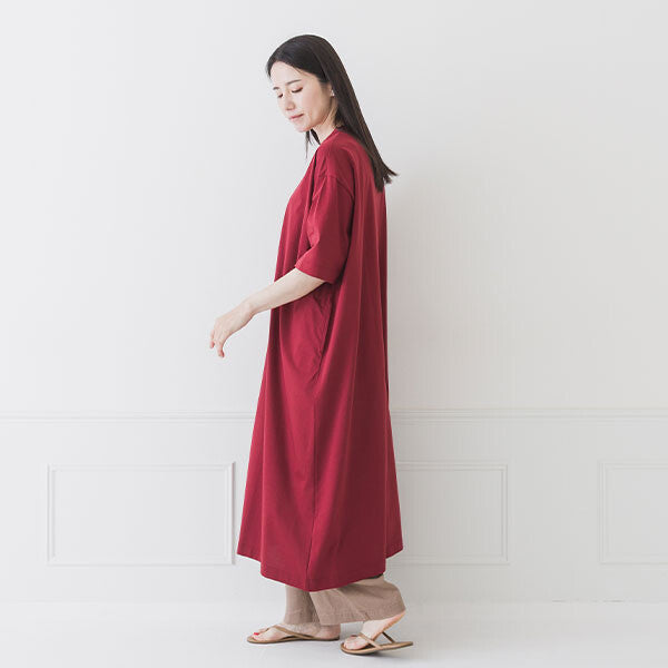 【crea delice】絲光棉半高領直身洋裝 Japan E-Shop
