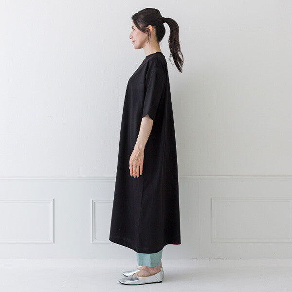 【crea delice】絲光棉半高領直身洋裝 Japan E-Shop