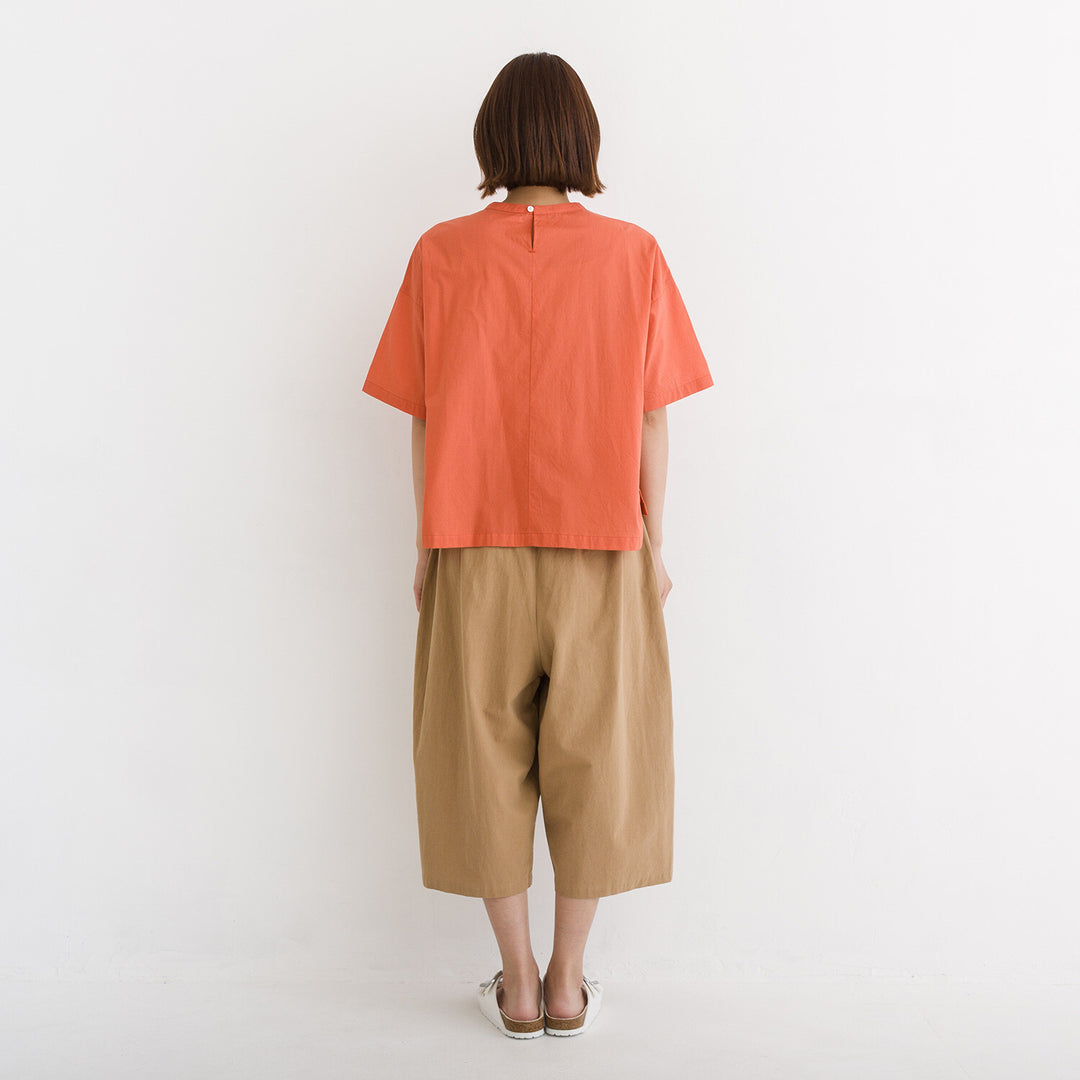 【kermu】純棉薄紗前褶寬版上衣 Japan E-Shop