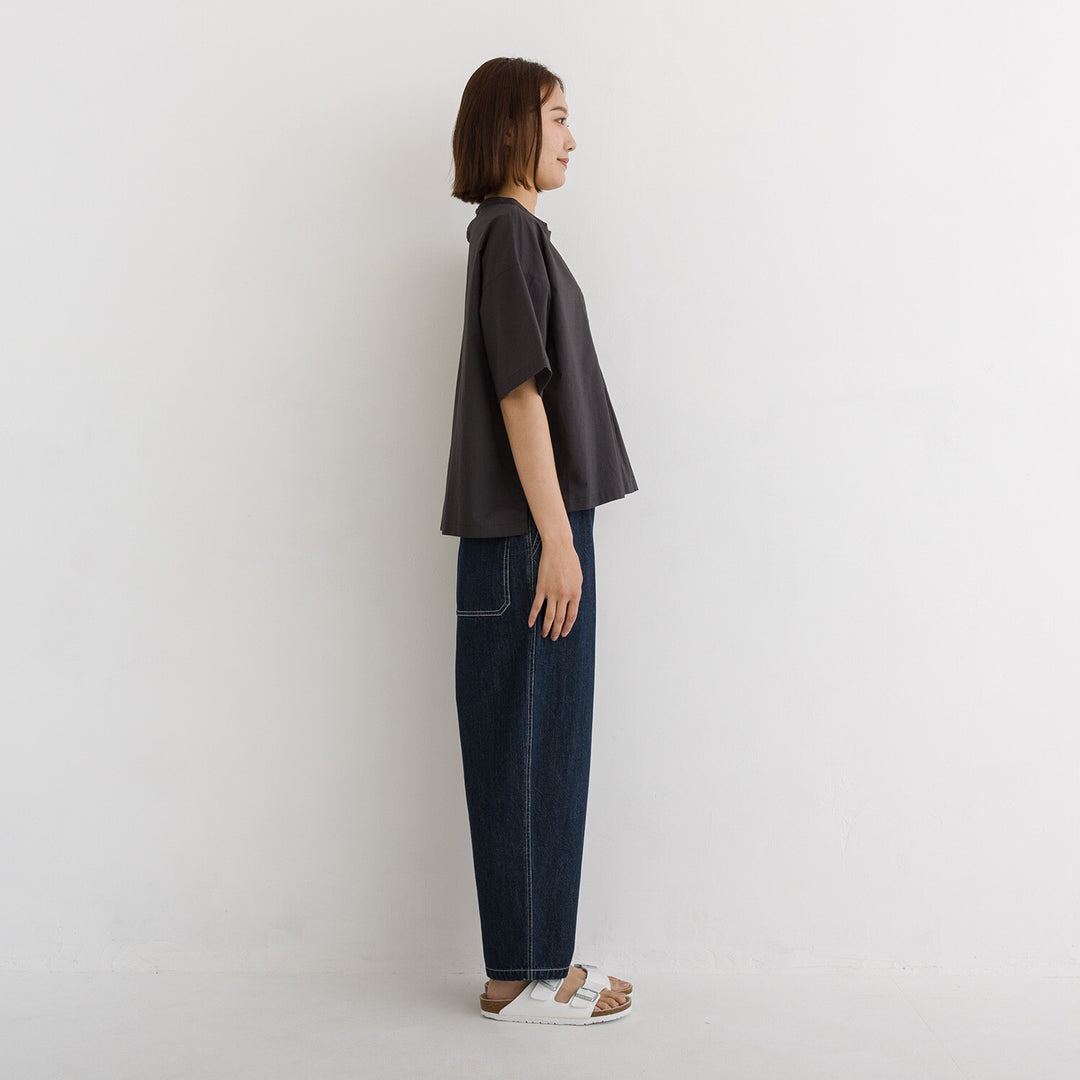 【kermu】純棉薄紗前褶寬版上衣 Japan E-Shop