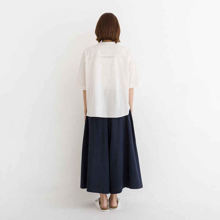 【kermu】純棉薄紗立領寬版襯衫 Japan E-Shop