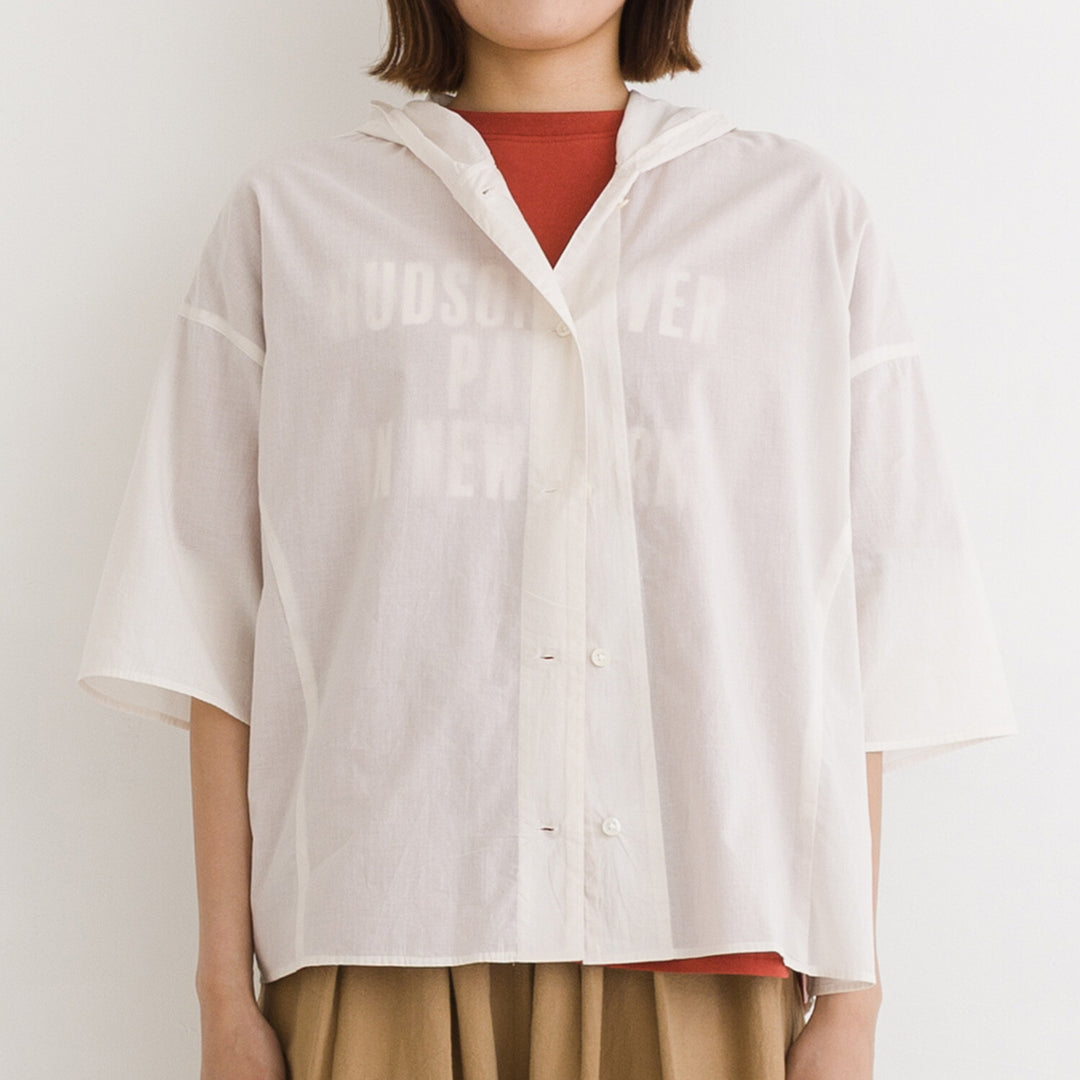 【kermu】棉質薄紗日常剪裁連帽外套 Japan E-Shop