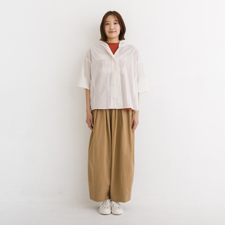 【kermu】棉質薄紗日常剪裁連帽外套 Japan E-Shop