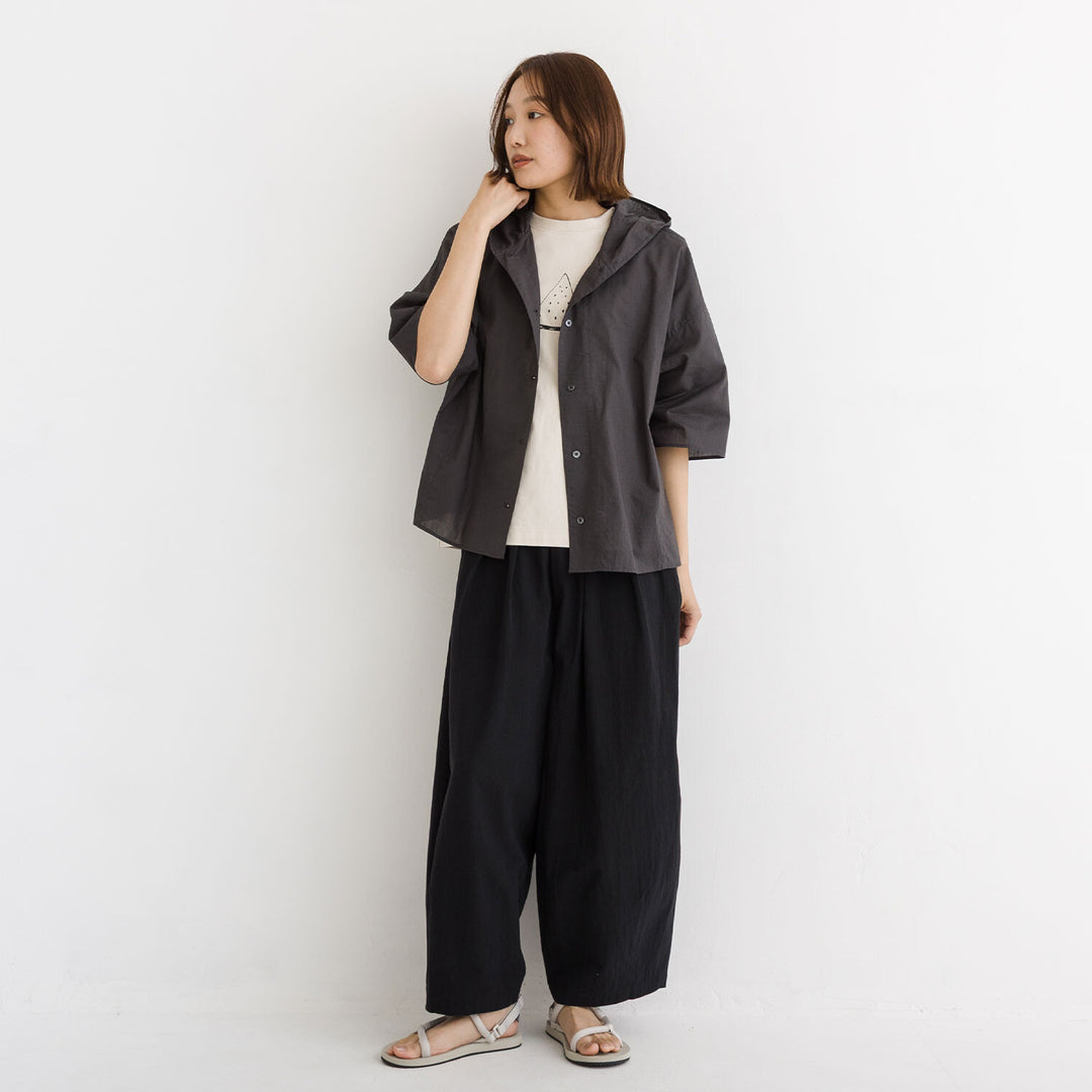 【kermu】棉質薄紗日常剪裁連帽外套 Japan E-Shop