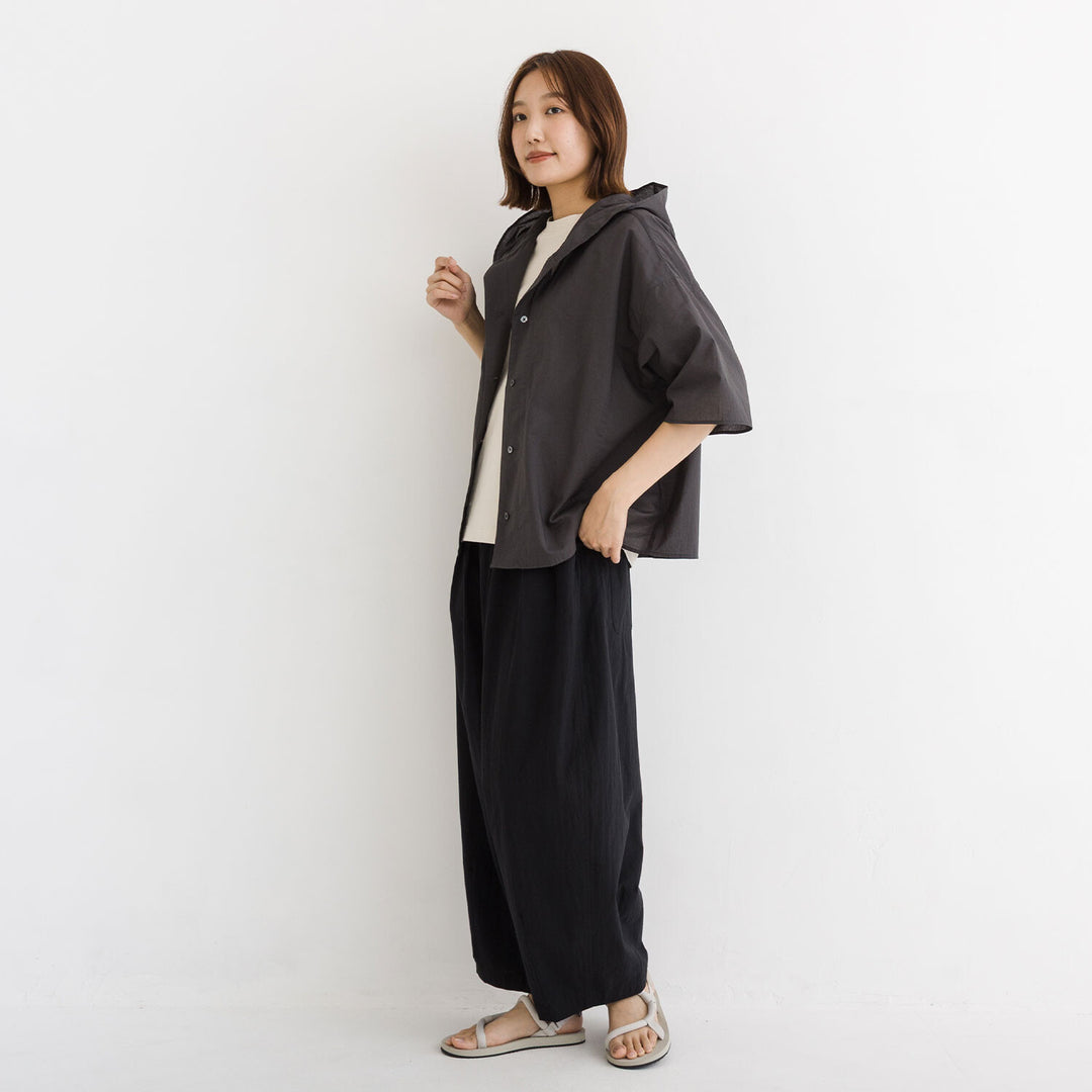 【kermu】棉質薄紗日常剪裁連帽外套 Japan E-Shop