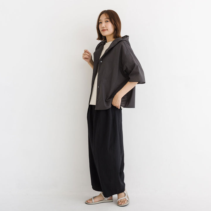【kermu】棉質薄紗日常剪裁連帽外套 Japan E-Shop