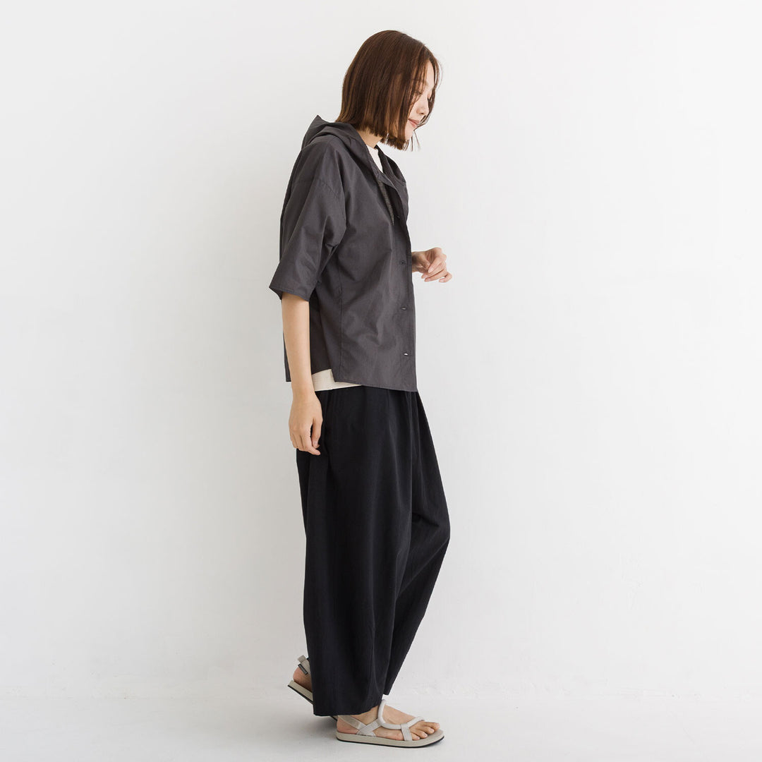 【kermu】棉質薄紗日常剪裁連帽外套 Japan E-Shop