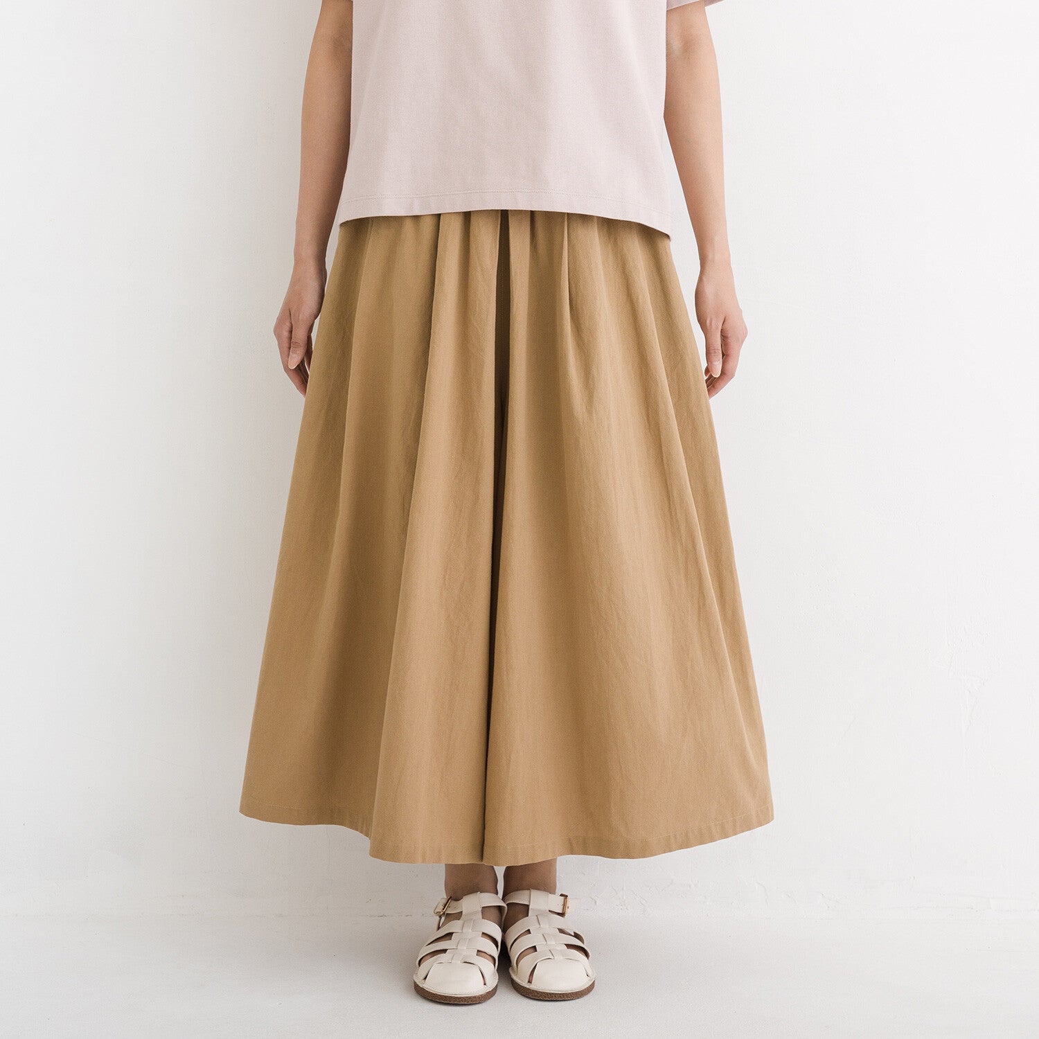 【kermu】純棉打褶九分寬褲 Japan E-Shop