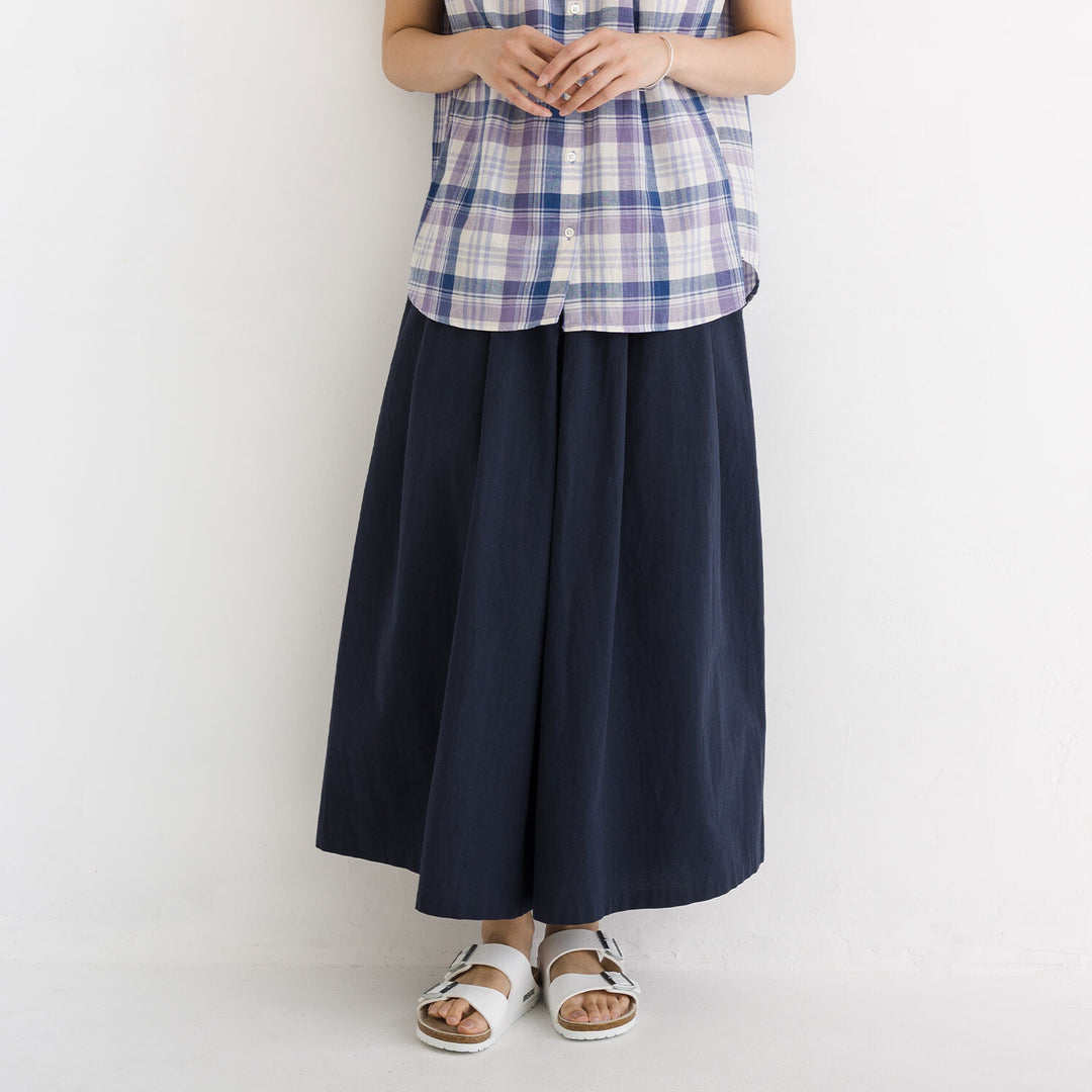 【kermu】純棉打褶九分寬褲 Japan E-Shop