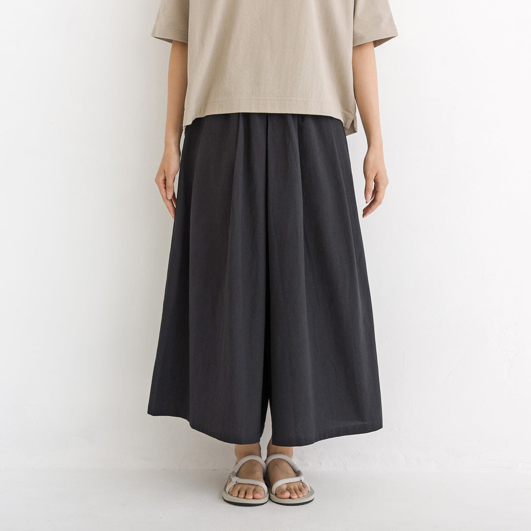【kermu】純棉打褶九分寬褲 Japan E-Shop