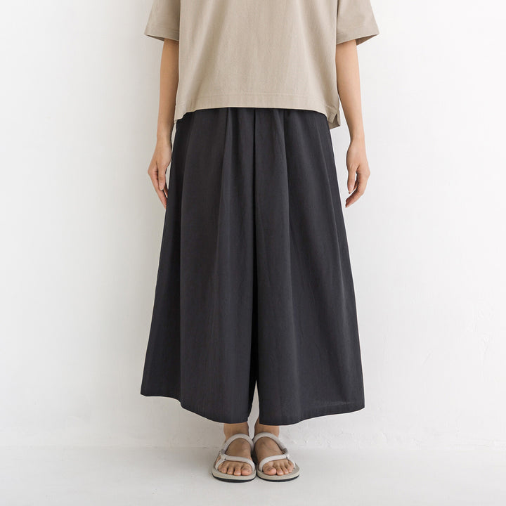 【kermu】純棉打褶九分寬褲 Japan E-Shop