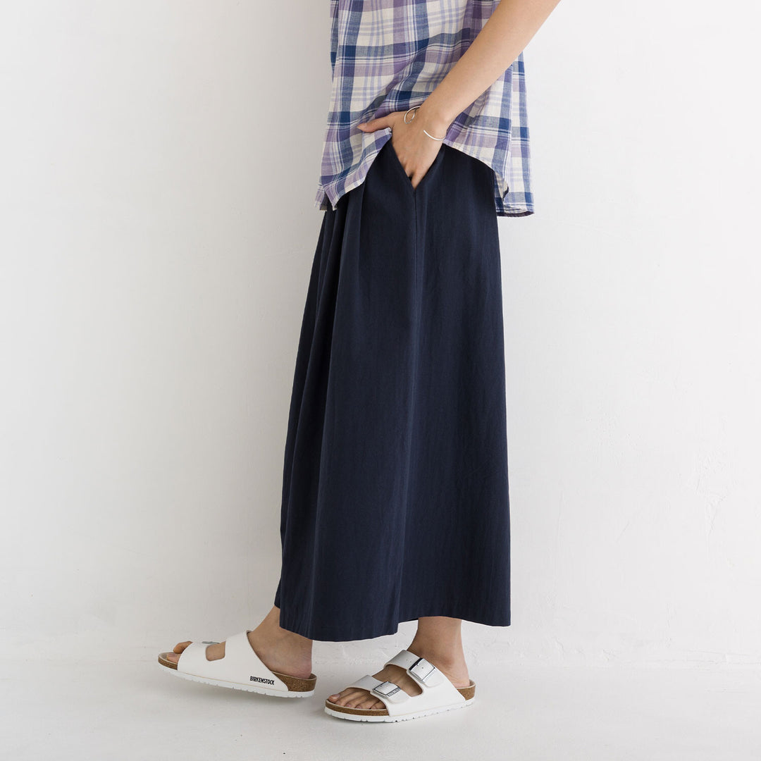 【kermu】純棉打褶九分寬褲 Japan E-Shop