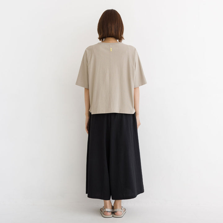 【kermu】接觸冷感光澤寬版短袖T恤 Japan E-Shop