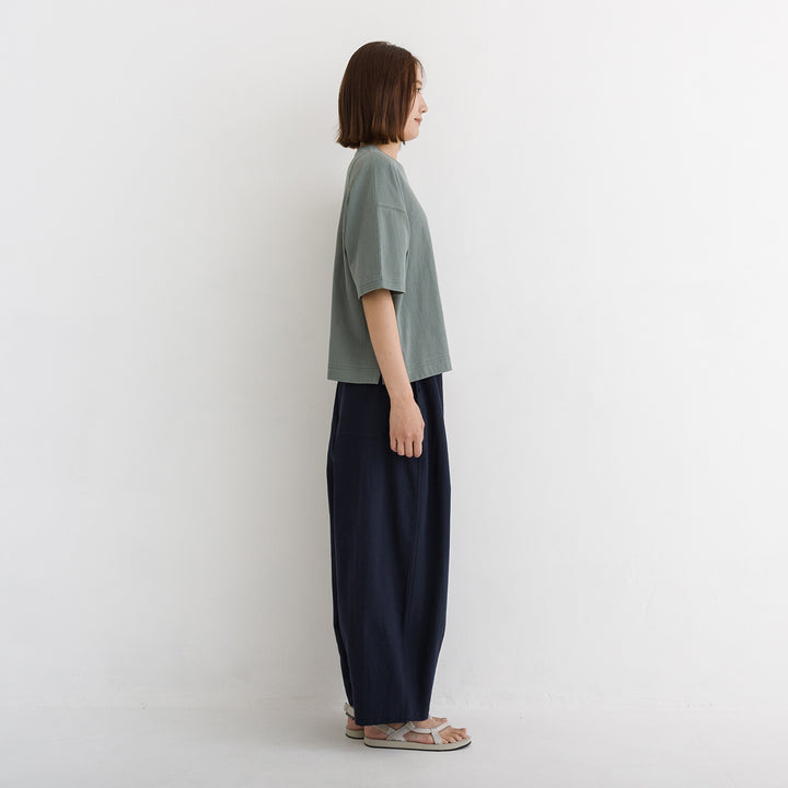 【kermu】接觸冷感光澤寬版短袖T恤 Japan E-Shop