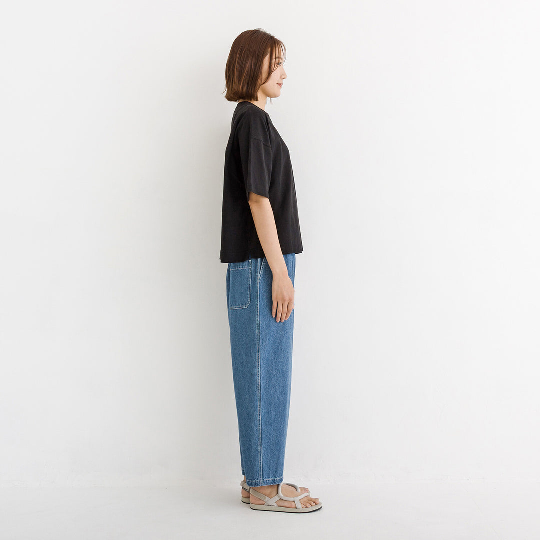 【kermu】接觸冷感光澤寬版短袖T恤 Japan E-Shop