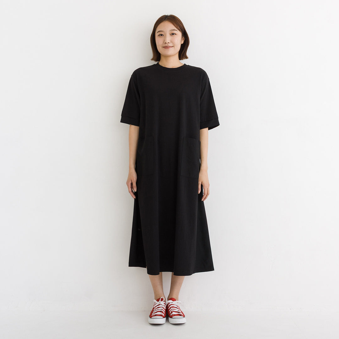 【kermu】涼感拼接傘襬口袋洋裝 Japan E-Shop