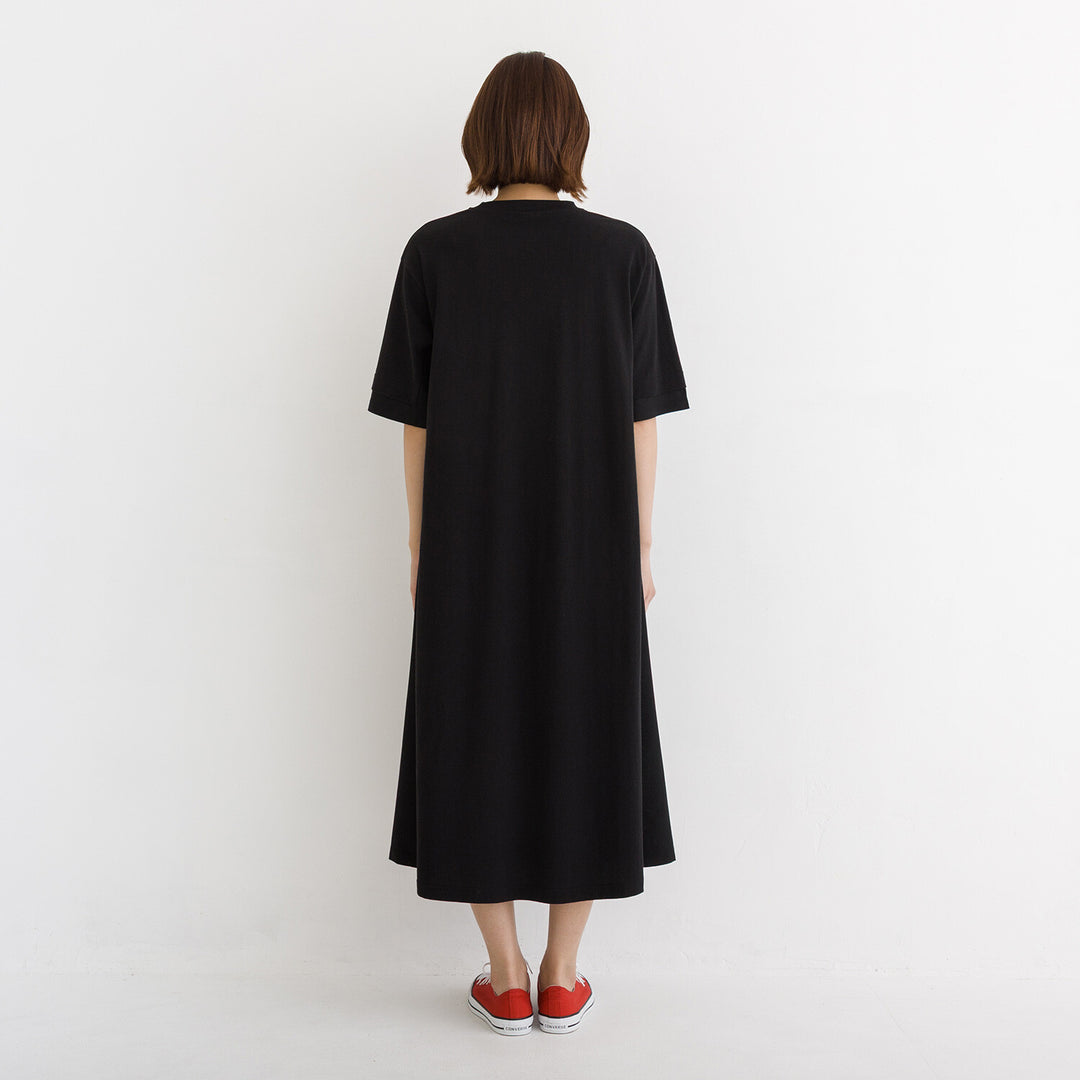 【kermu】涼感拼接傘襬口袋洋裝 Japan E-Shop