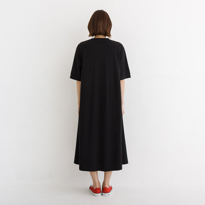 【kermu】涼感拼接傘襬口袋洋裝 Japan E-Shop