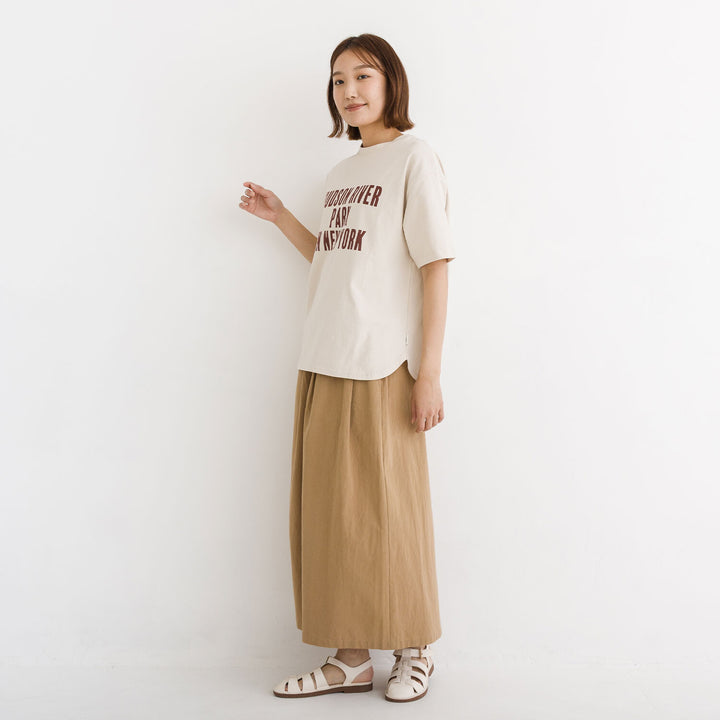 【kermu】接觸冷感再生棉圖案寬版T恤 Japan E-Shop