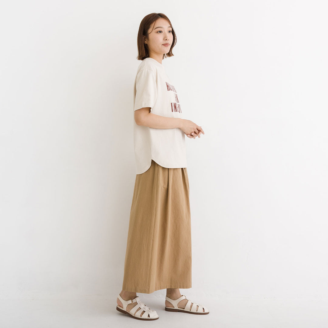 【kermu】接觸冷感再生棉圖案寬版T恤 Japan E-Shop