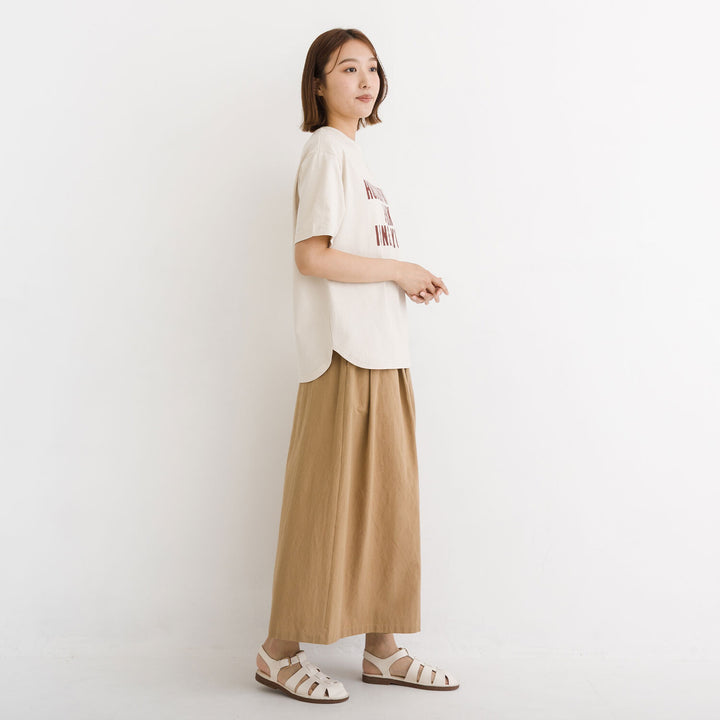 【kermu】接觸冷感再生棉圖案寬版T恤 Japan E-Shop