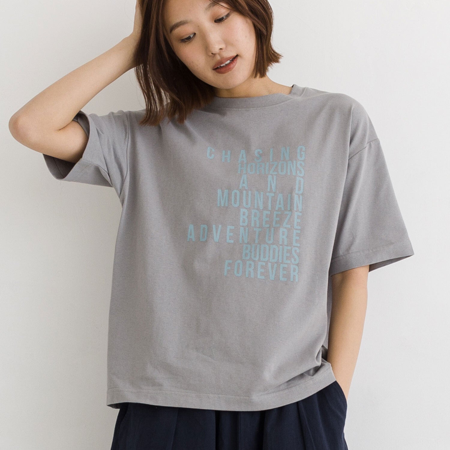 【kermu】涼感ADVENTURE印花純棉上衣 Japan E-Shop
