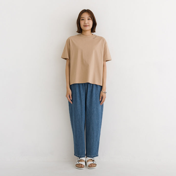 【kermu】涼感toi et moi刺繡純棉上衣 Japan E-Shop