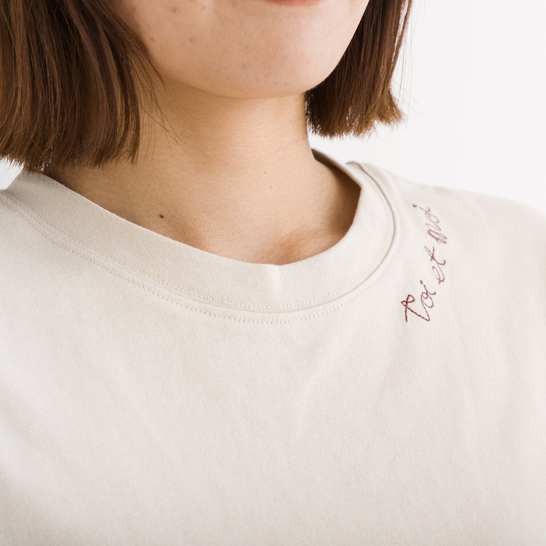 【kermu】涼感toi et moi刺繡純棉上衣 Japan E-Shop