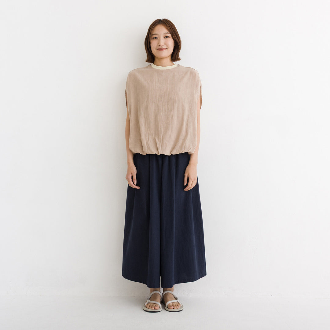 【kermu】涼感拼接立體下襬純棉上衣 Japan E-Shop
