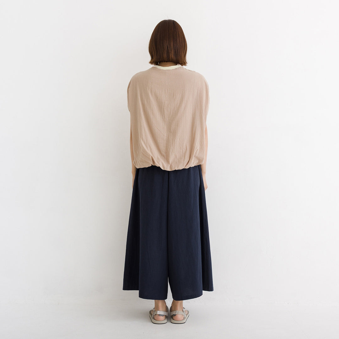 【kermu】涼感拼接立體下襬純棉上衣 Japan E-Shop