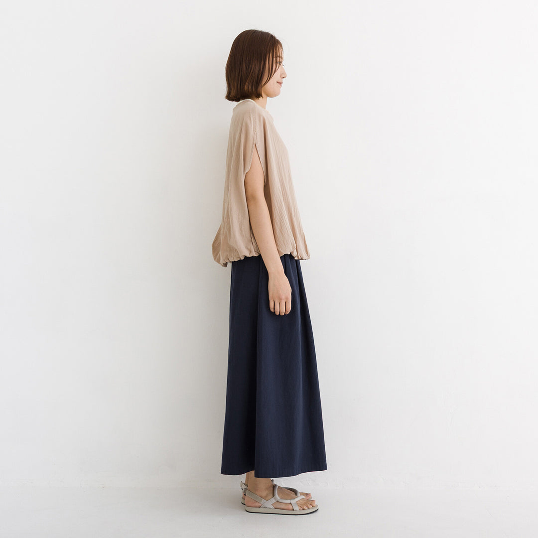 【kermu】涼感拼接立體下襬純棉上衣 Japan E-Shop