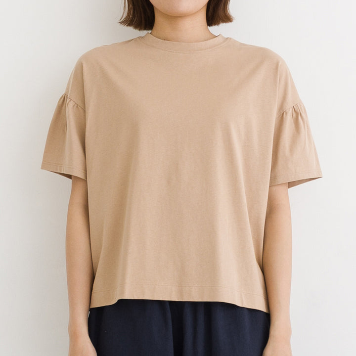 【kermu】純棉涼感抓褶袖T恤 Japan E-Shop