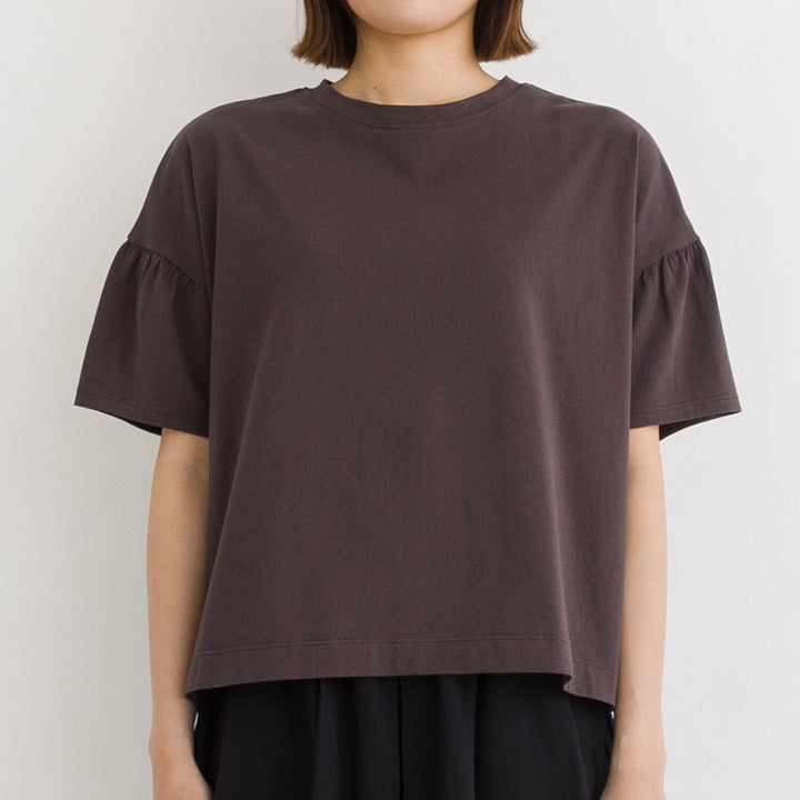 【kermu】純棉涼感抓褶袖T恤 Japan E-Shop