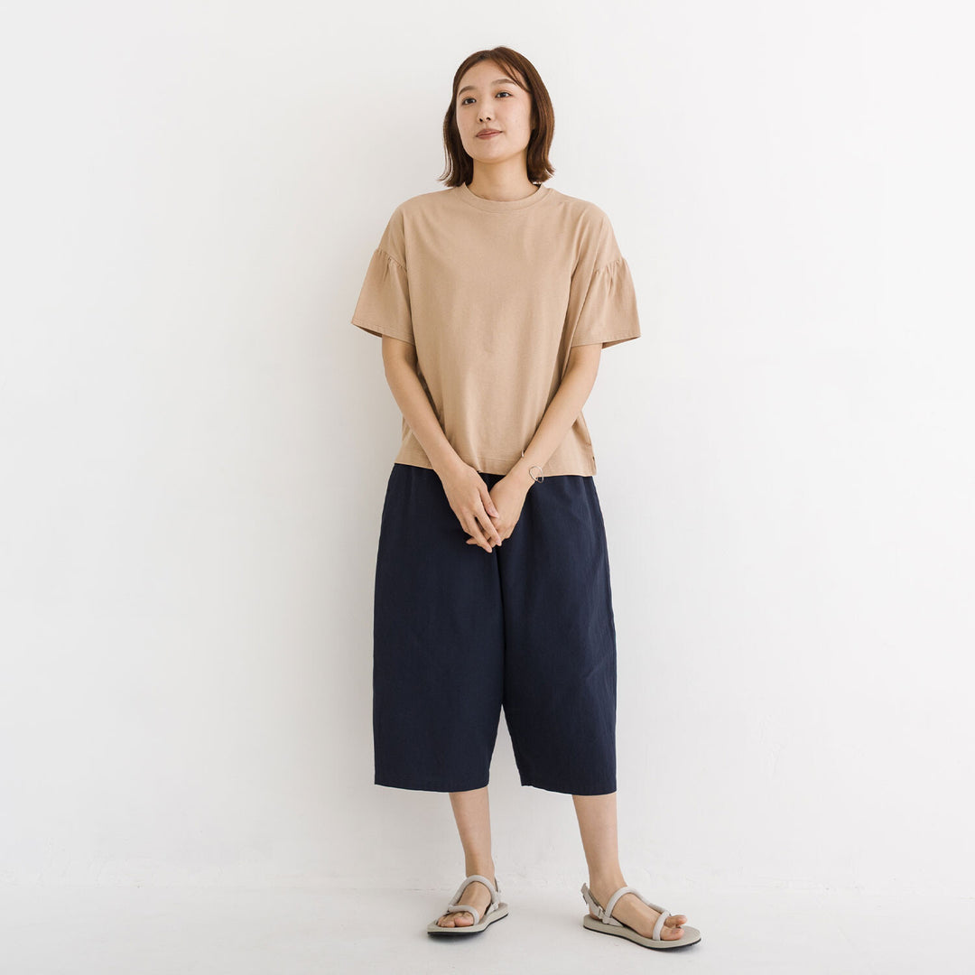 【kermu】純棉涼感抓褶袖T恤 Japan E-Shop