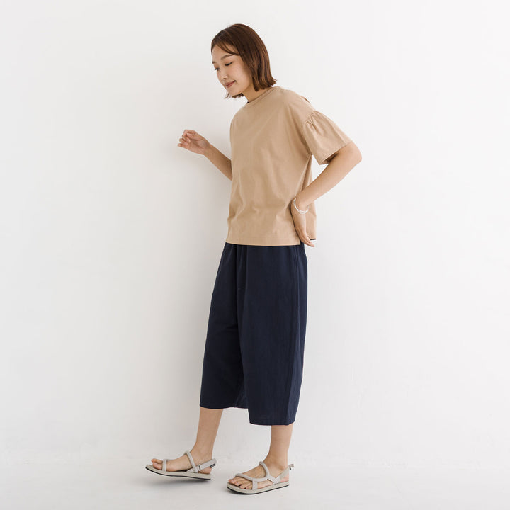 【kermu】純棉涼感抓褶袖T恤 Japan E-Shop