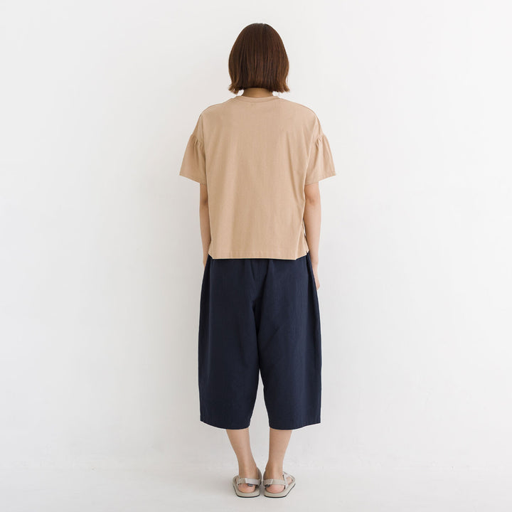 【kermu】純棉涼感抓褶袖T恤 Japan E-Shop